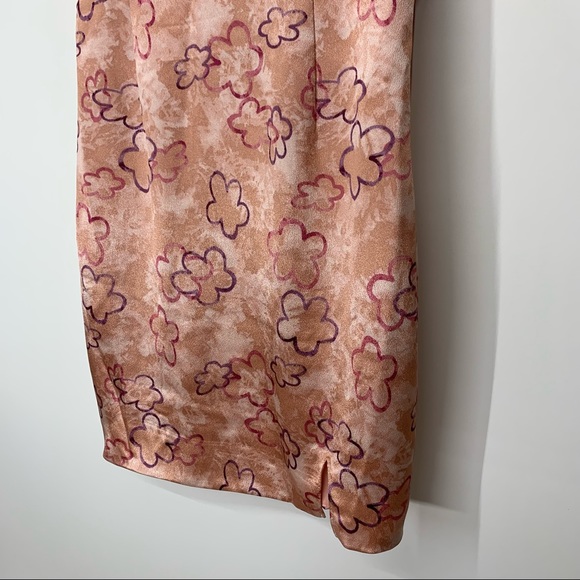 Wild Fable Pink & Purple Sheen Flower Print Y2K Style Spaghetti Strap Dress Nwt - Picture 4 of 16